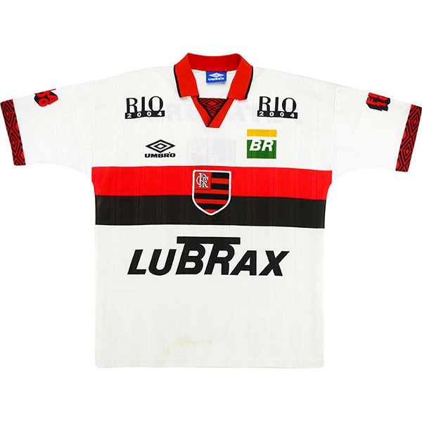 Tailandia Camiseta Flamengo 2ª Kit Retro 1995 1996 Blanco